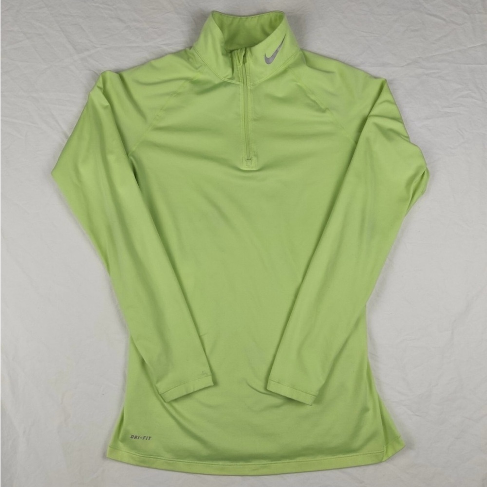 Nike Pro Combat Neon Green Pullover - Picture 2 of 5